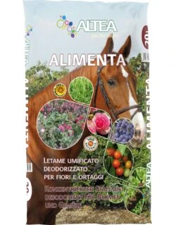 LETAME UMIFICATO DEODORIZZATO SFARINATO PER ORTI E GIARDINI ALIMENTA SACCO 20L